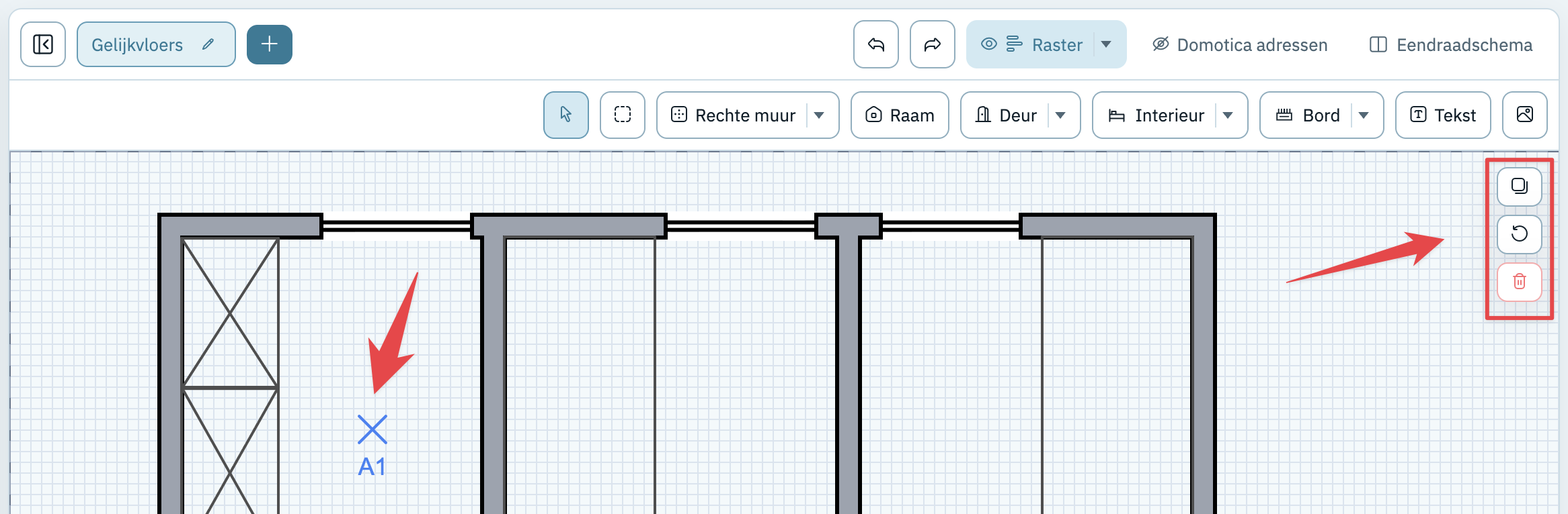 werkbalk situatieplan