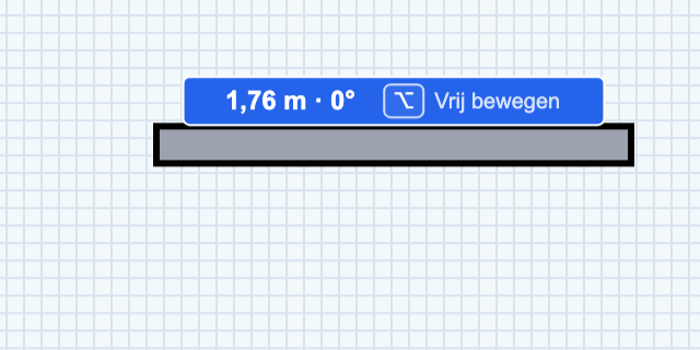 lengte- en hoeklabel tijdens het tekenen