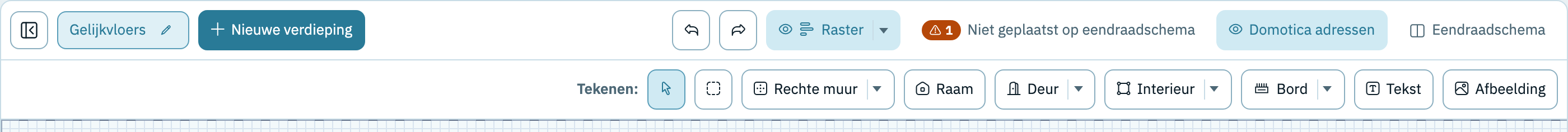 werkbalk situatieplan