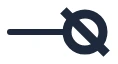 Symbool Aansluitklem in een eendraadschema