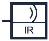 Symbool Bewegingsdetector IR in een eendraadschema