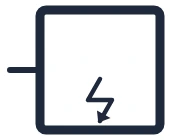 Symbool Elektrische CV-ketel in een eendraadschema