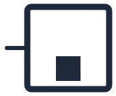 Symbool CV-ketel op vaste brandstof in een eendraadschema