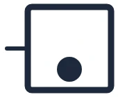 Symbool CV-ketel op vloeibare brandstof in een eendraadschema