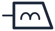 Symbool Deurslot in een eendraadschema