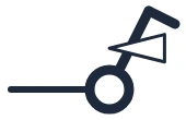 Symbool Dimmer (schakelaar) in een eendraadschema