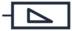 Symbool Dimmer (relais) in een eendraadschema