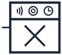 Symbool Domotica lichtpunt sturing in een eendraadschema
