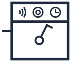 Symbool Domotica schakelaar sturing in een eendraadschema