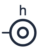 Symbool Waterdichte drukknop in een eendraadschema