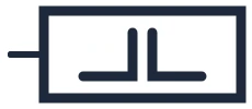 Symbool Impulsschakelaar in een eendraadschema