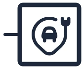 Symbool Laadpaal als toestel in een eendraadschema
