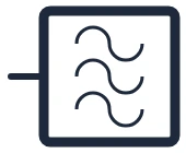Symbool Microgolfoven in een eendraadschema