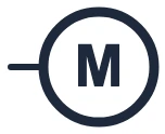 Symbool Motor in een eendraadschema