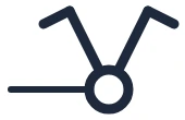 Symbool Omschakelaar in een eendraadschema