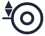 Symbool Rolluikdrukknop in een eendraadschema
