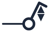 Symbool Rolluikschakelaar in een eendraadschema
