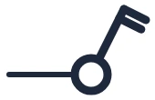 Symbool Tweepolige schakelaar in een eendraadschema