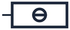 Symbool Thermostaat in een eendraadschema
