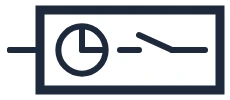 Symbool Tijdschakelaar in een eendraadschema
