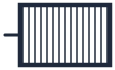 Symbool Elektrische verwarming in een eendraadschema
