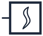 Symbool Vlamdetector in een eendraadschema