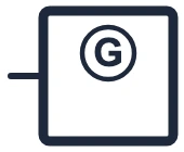 Symbool Warmtekrachtkoppeling in een eendraadschema