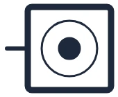 Symbool Wasmachine in een eendraadschema